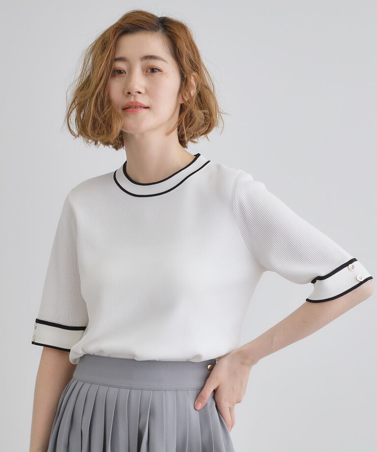 grove「【ひんやり多機能】やわらかドライタッチワイドスリーブプルオーバー」|ニット・セーター|