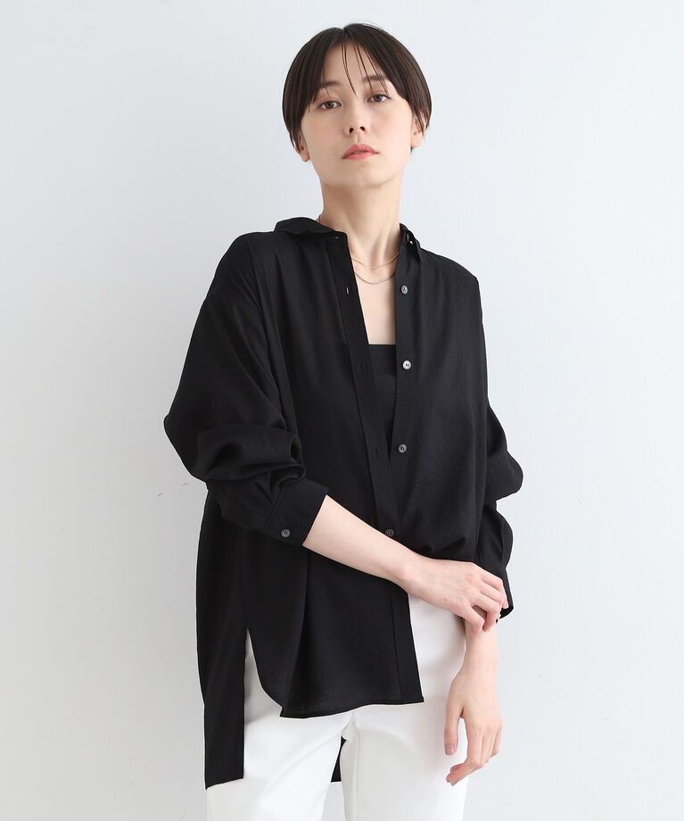 INDIVI「【洗える】大人シアーオーバーシャツ」|シャツ・ブラウス|