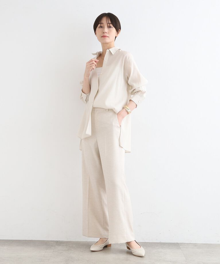 INDIVI「【洗える】大人シアーオーバーシャツ」|シャツ・ブラウス|