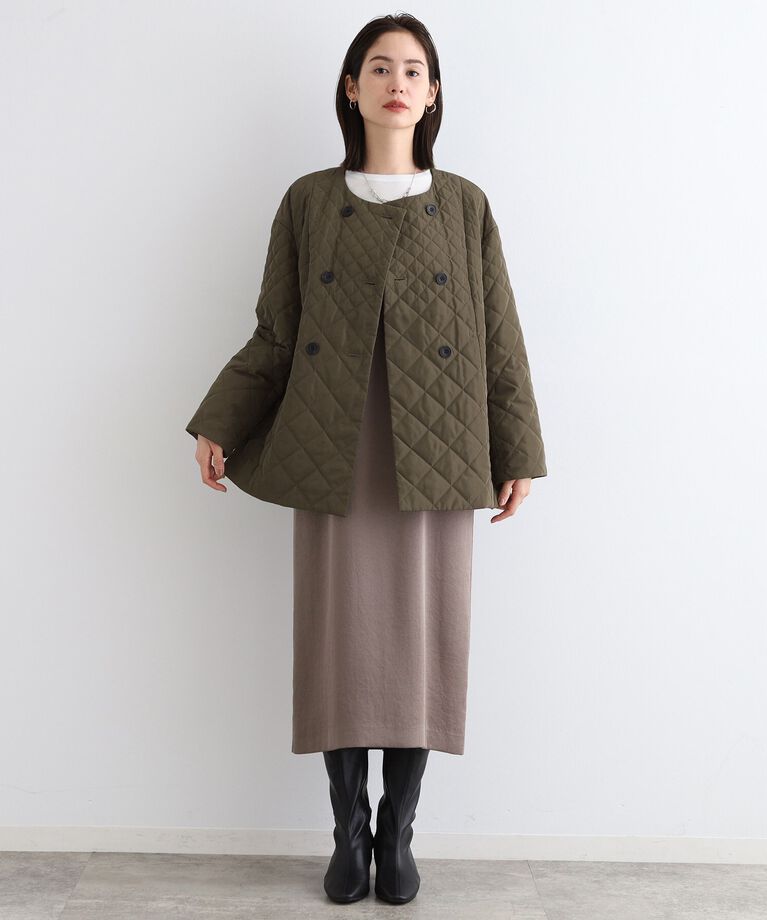 INDIVI「【撥水】グラデーションキルト トッパーコート」|ダウン|