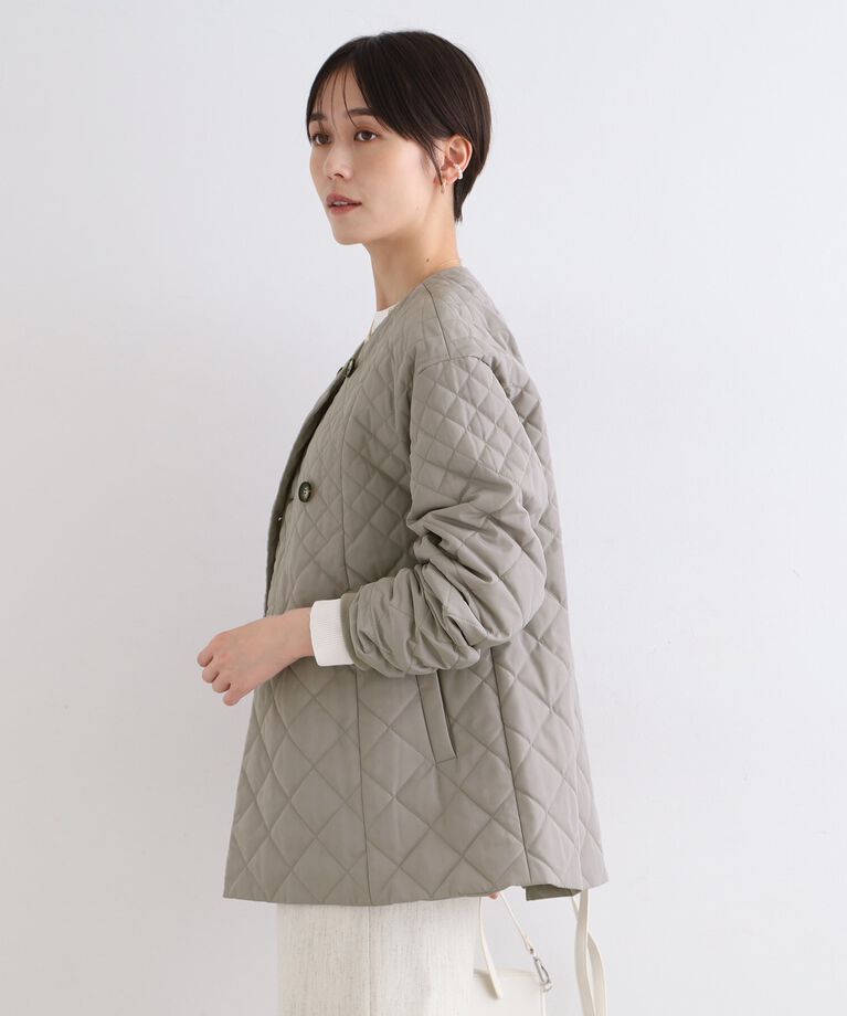 INDIVI「【撥水】グラデーションキルト トッパーコート」|ダウン|