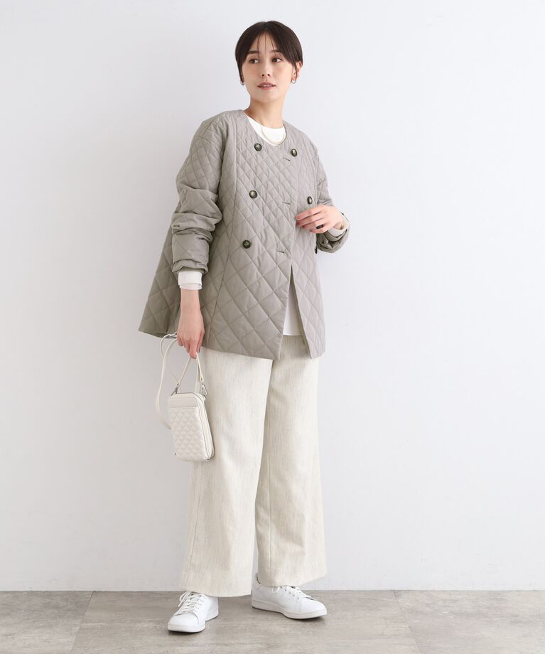 INDIVI「【撥水】グラデーションキルト トッパーコート」|ダウン|