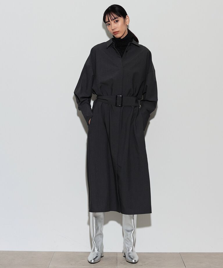 GALLEST「ベルテッドフォルムシャツワンピース」|ワンピース|ﾁｬｺｰﾙｸﾞﾚｰ(013)