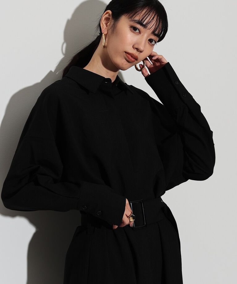 GALLEST「ベルテッドフォルムシャツワンピース」|ワンピース|