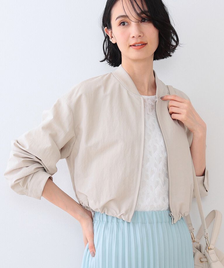 INDIVI「春SALE！【撥水／UVケア／2WAY】ショート＆ロング ブルゾンコート」|ブルゾン・スタジャン|