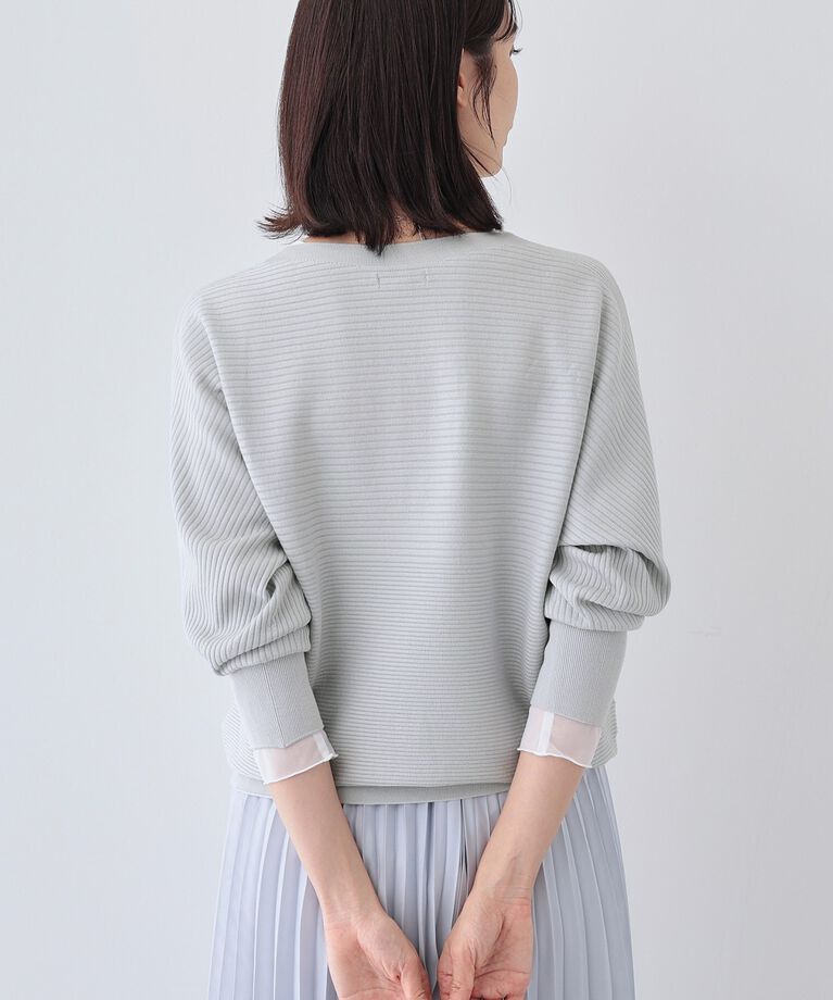 INDIVI「春SALE！【洗える／無縫製】美シルエット ドルマンスリーブニット」|ニット・セーター|