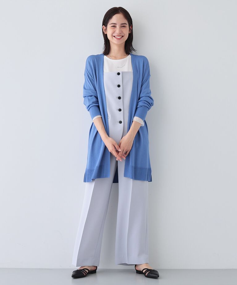 INDIVI「春SALE！【洗える／肌触り◎】ミニマムデザイン ニットカーディガン」|カーディガン|