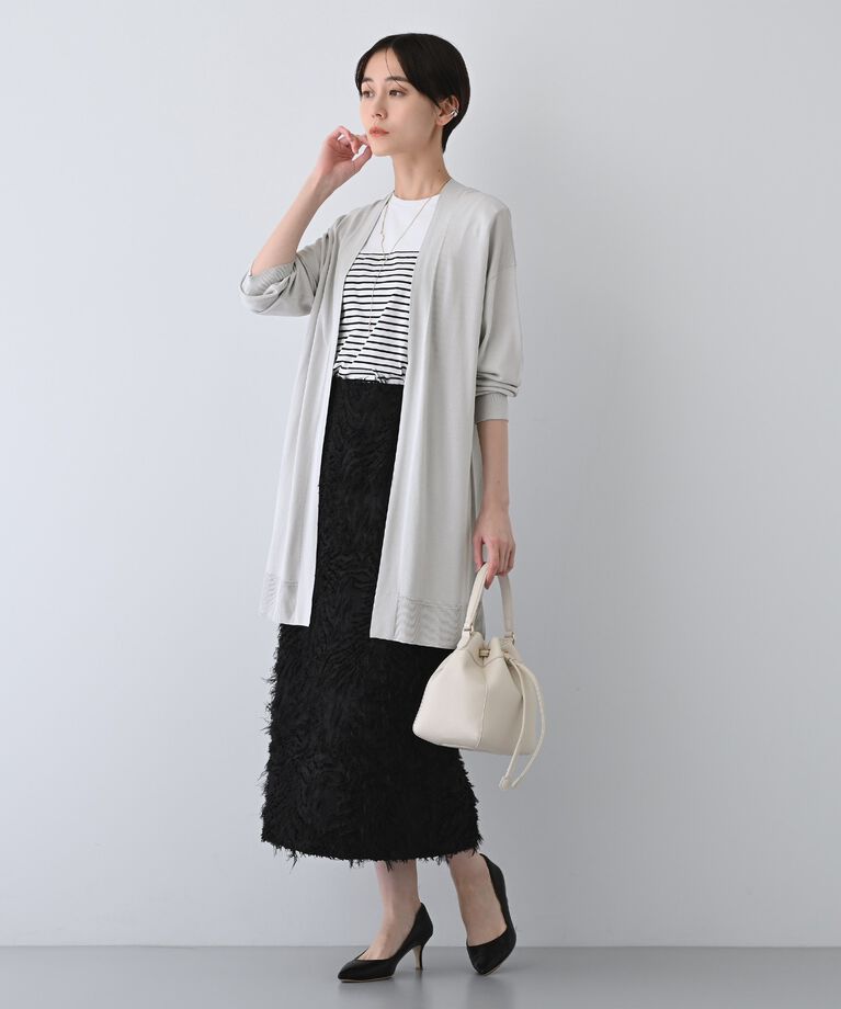 INDIVI「春SALE！【洗える／肌触り◎】ミニマムデザイン ニットカーディガン」|カーディガン|