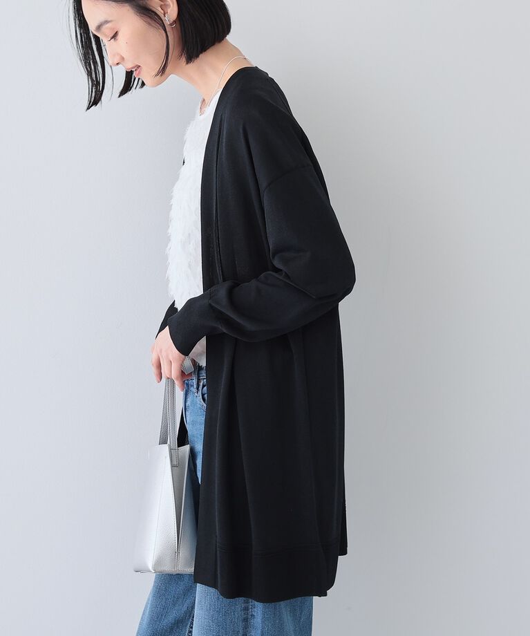 INDIVI「春SALE！【洗える／肌触り◎】ミニマムデザイン ニットカーディガン」|カーディガン|