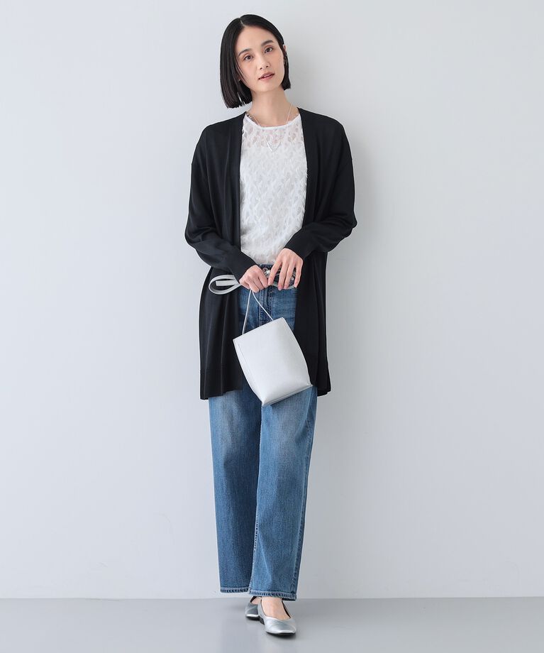 INDIVI「春SALE！【洗える／肌触り◎】ミニマムデザイン ニットカーディガン」|カーディガン|
