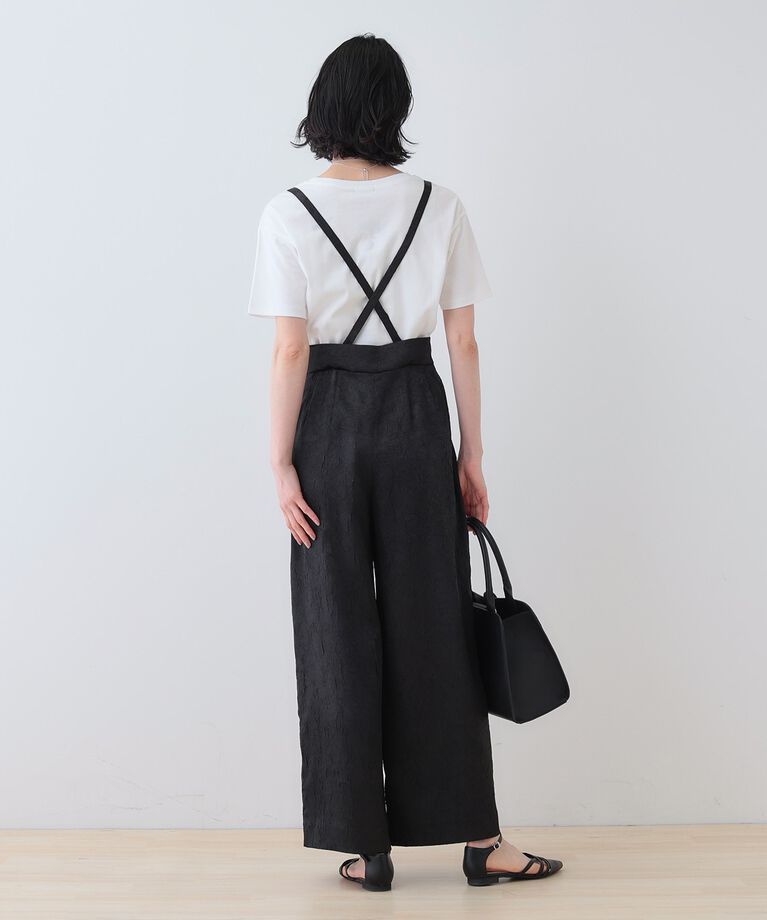 INDIVI「春SALE！【サスペンダー付き】2WAYクラッシュサテンパンツ」|その他|