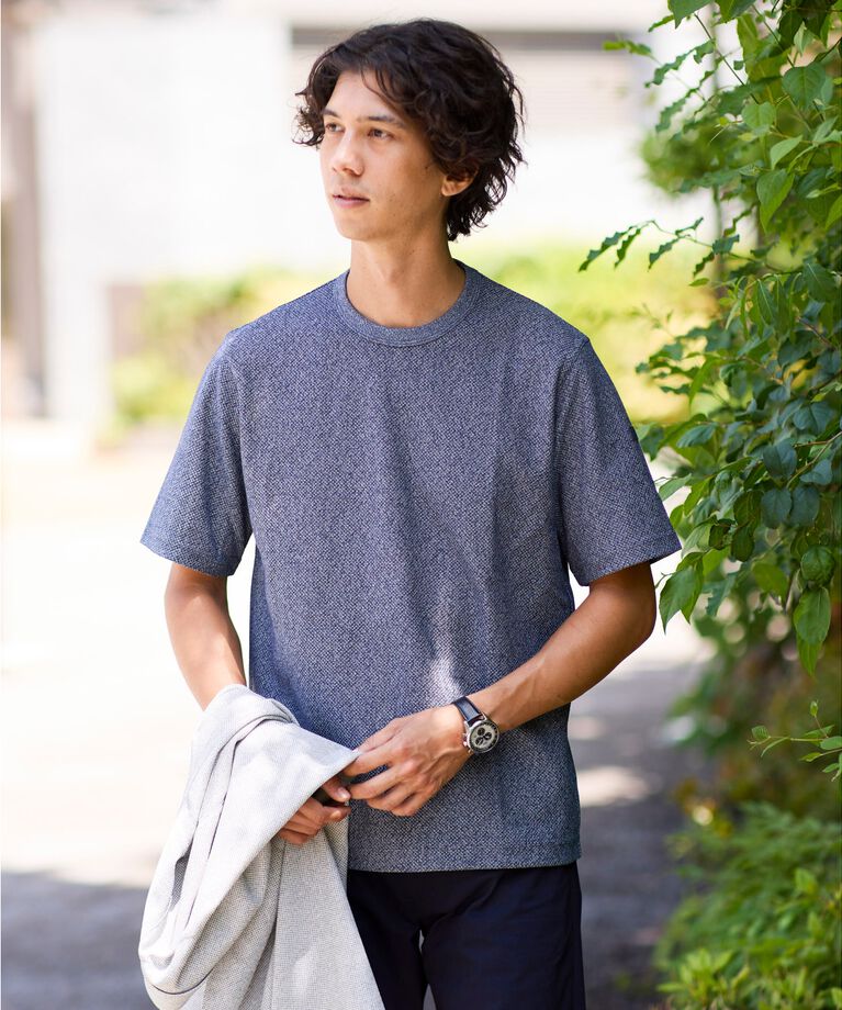 TAKEO KIKUCHI「【尾州織/Made in JAPAN】メランジ Tシャツ」|Tシャツ・カットソー|