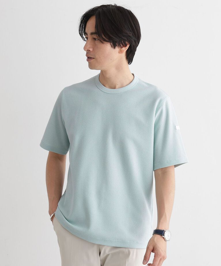 TAKEO KIKUCHI「【尾州織/Made in JAPAN】メランジ Tシャツ」|Tシャツ・カットソー|ブルー(091)