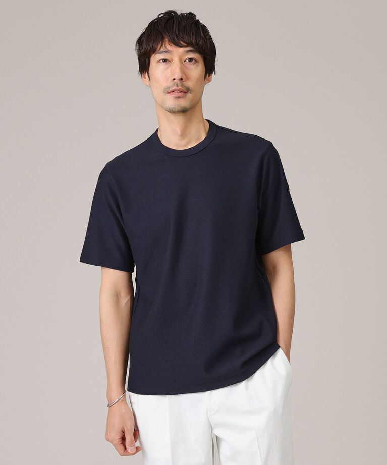 TAKEO KIKUCHI「【尾州織/Made in JAPAN】メランジ Tシャツ」|Tシャツ・カットソー|ネイビー(094)