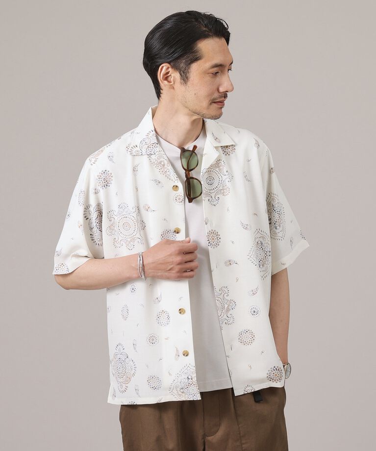 TAKEO KIKUCHI「【ペイズリー紋】オープンカラーシャツ」|シャツ・ブラウス|