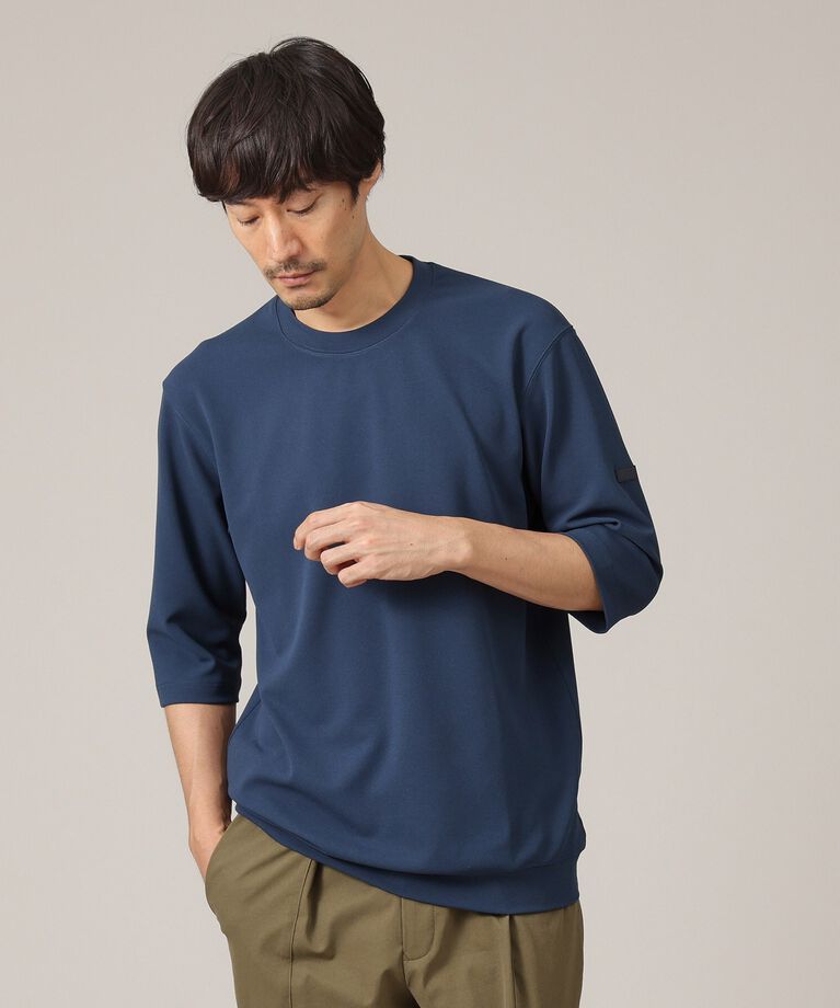 TAKEO KIKUCHI「【接触冷感/Made in JAPAN】七分袖 梨地カットソー」|Tシャツ・カットソー|