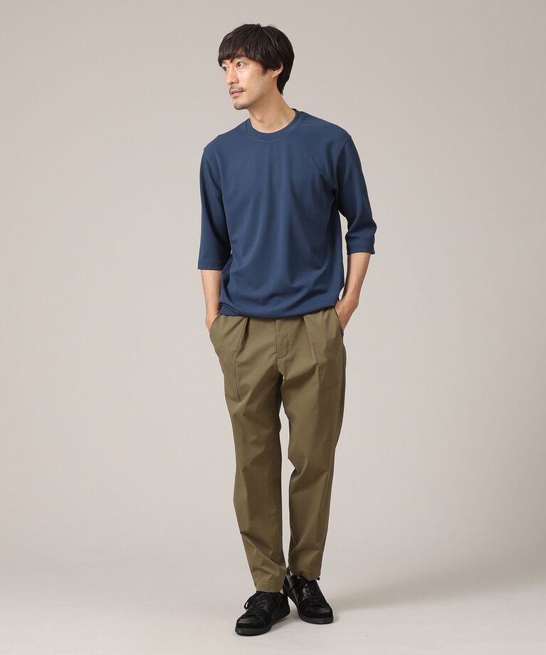 TAKEO KIKUCHI「【接触冷感/Made in JAPAN】七分袖 梨地カットソー」|Tシャツ・カットソー|
