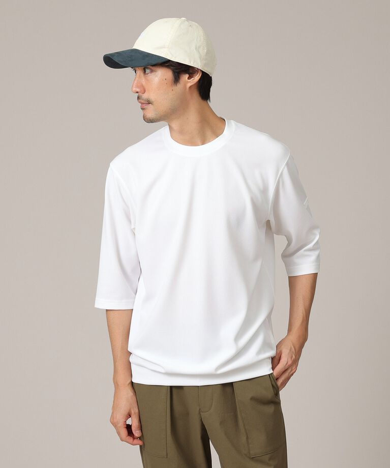 TAKEO KIKUCHI「【接触冷感/Made in JAPAN】七分袖 梨地カットソー」|Tシャツ・カットソー|