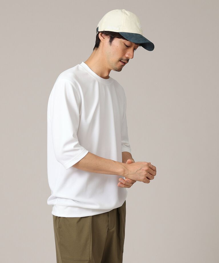 TAKEO KIKUCHI「【接触冷感/Made in JAPAN】七分袖 梨地カットソー」|Tシャツ・カットソー|