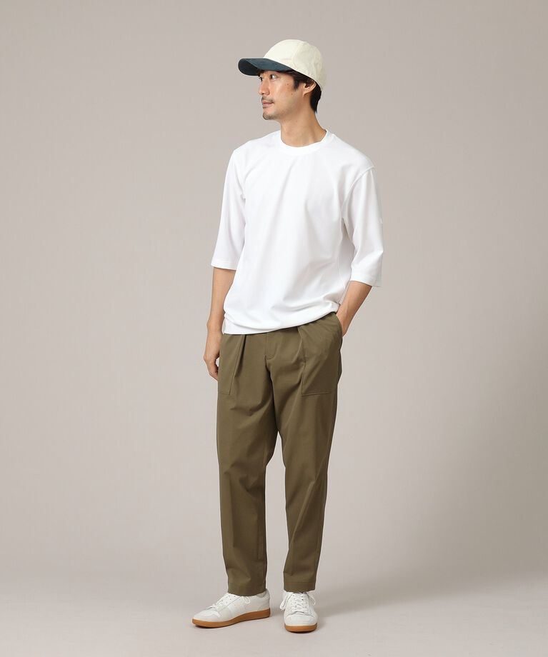 TAKEO KIKUCHI「【接触冷感/Made in JAPAN】七分袖 梨地カットソー」|Tシャツ・カットソー|