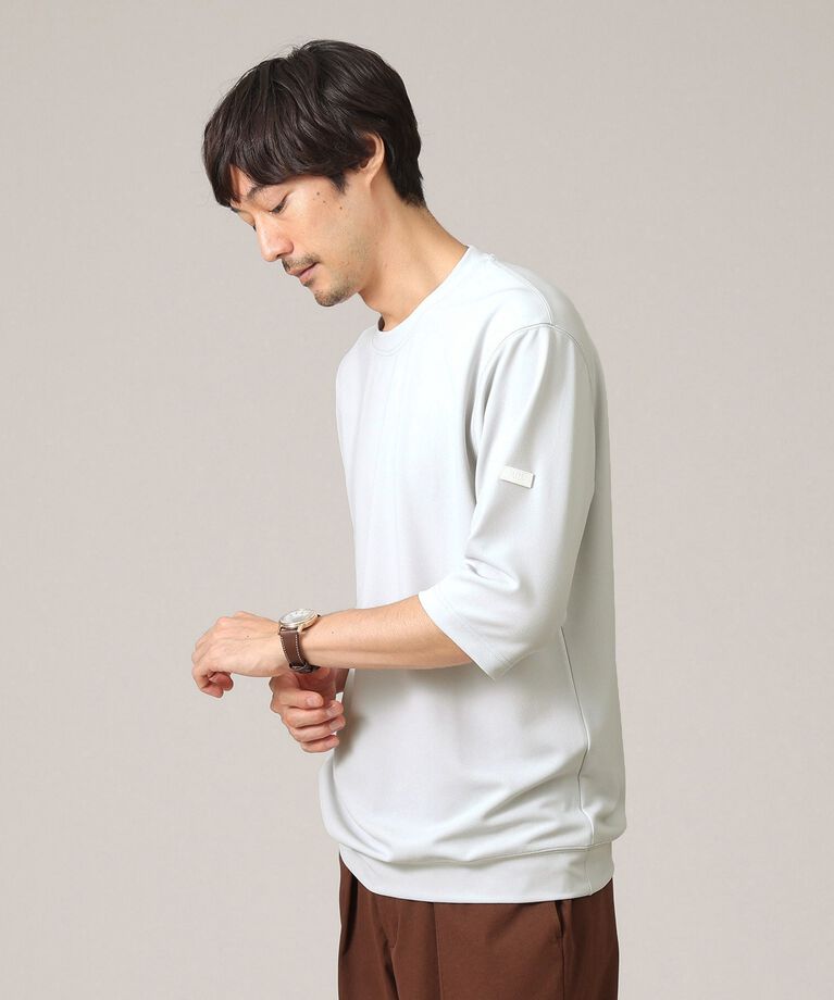 TAKEO KIKUCHI「【接触冷感/Made in JAPAN】七分袖 梨地カットソー」|Tシャツ・カットソー|