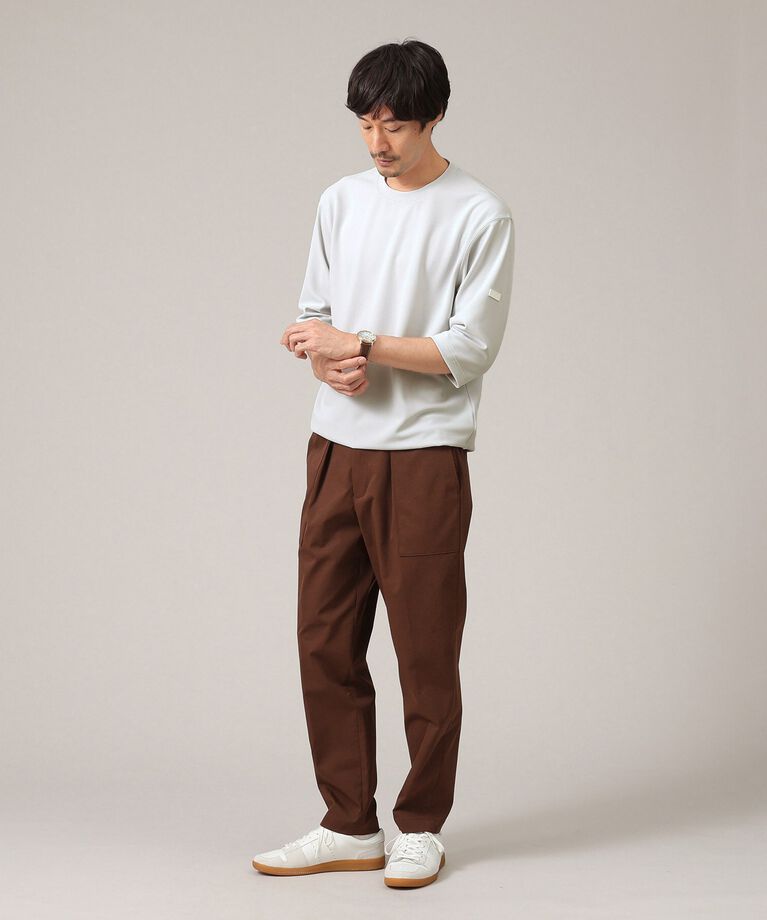TAKEO KIKUCHI「【接触冷感/Made in JAPAN】七分袖 梨地カットソー」|Tシャツ・カットソー|