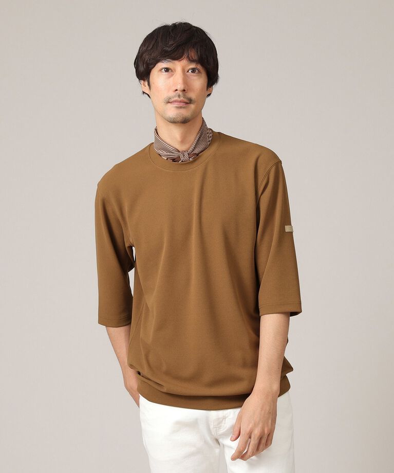TAKEO KIKUCHI「【接触冷感/Made in JAPAN】七分袖 梨地カットソー」|Tシャツ・カットソー|ｵﾚﾝｼﾞ(066)