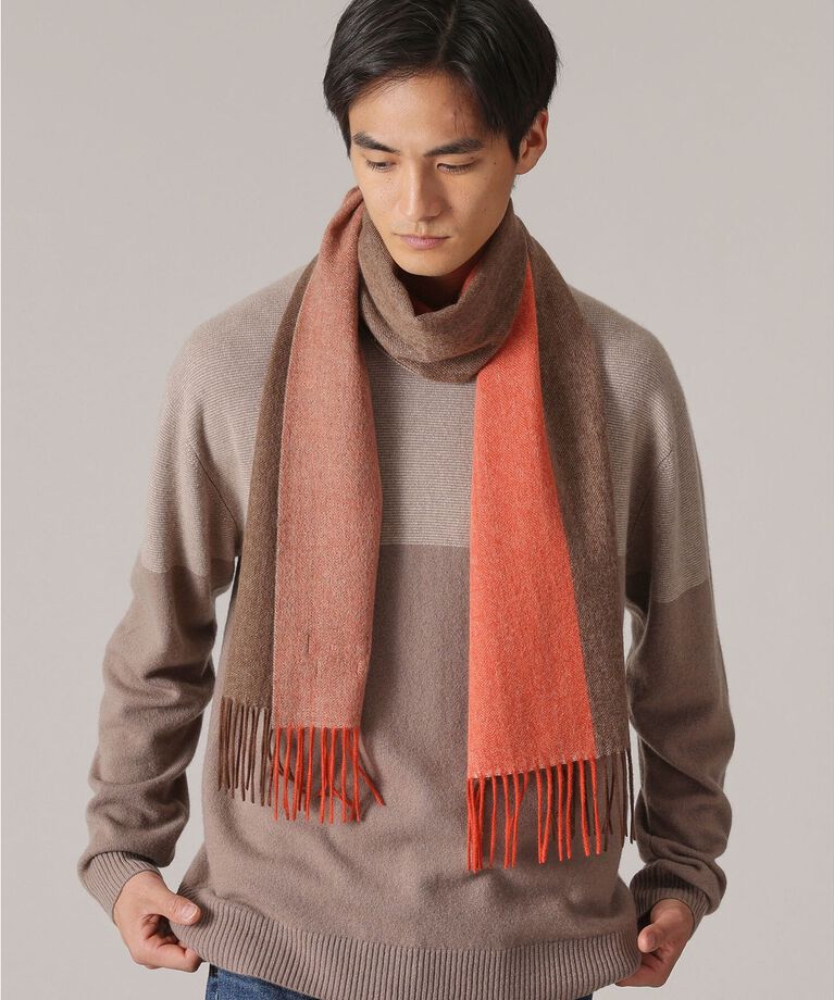 TAKEO KIKUCHI「【洗えるカシミヤ】4面パネル マフラー」|ストール|