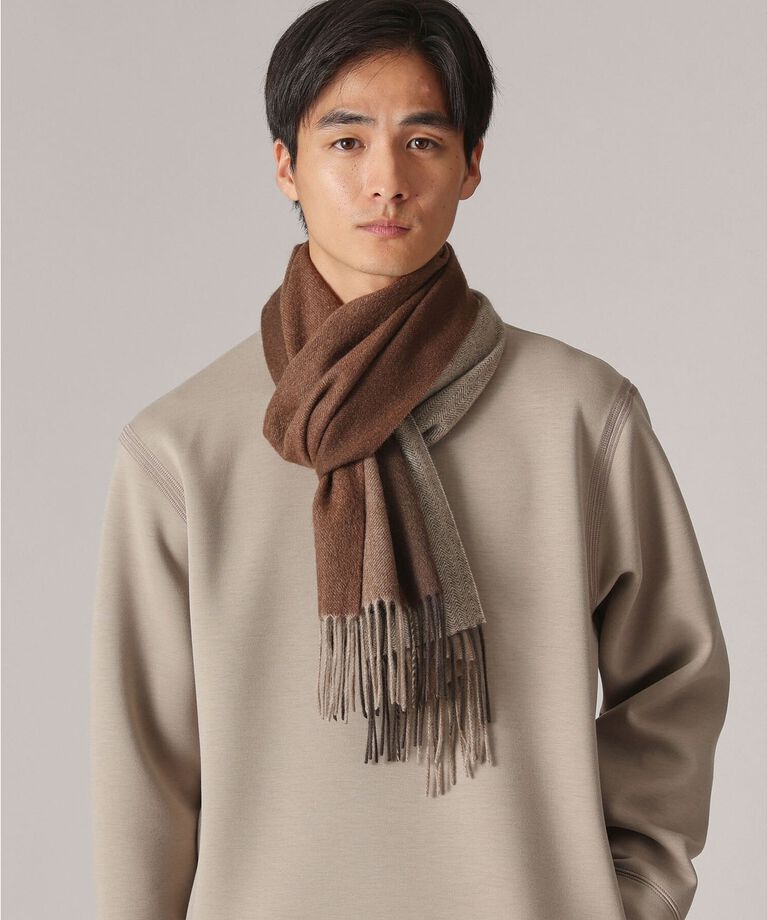 TAKEO KIKUCHI「【洗えるカシミヤ】4面パネル マフラー」|ストール|