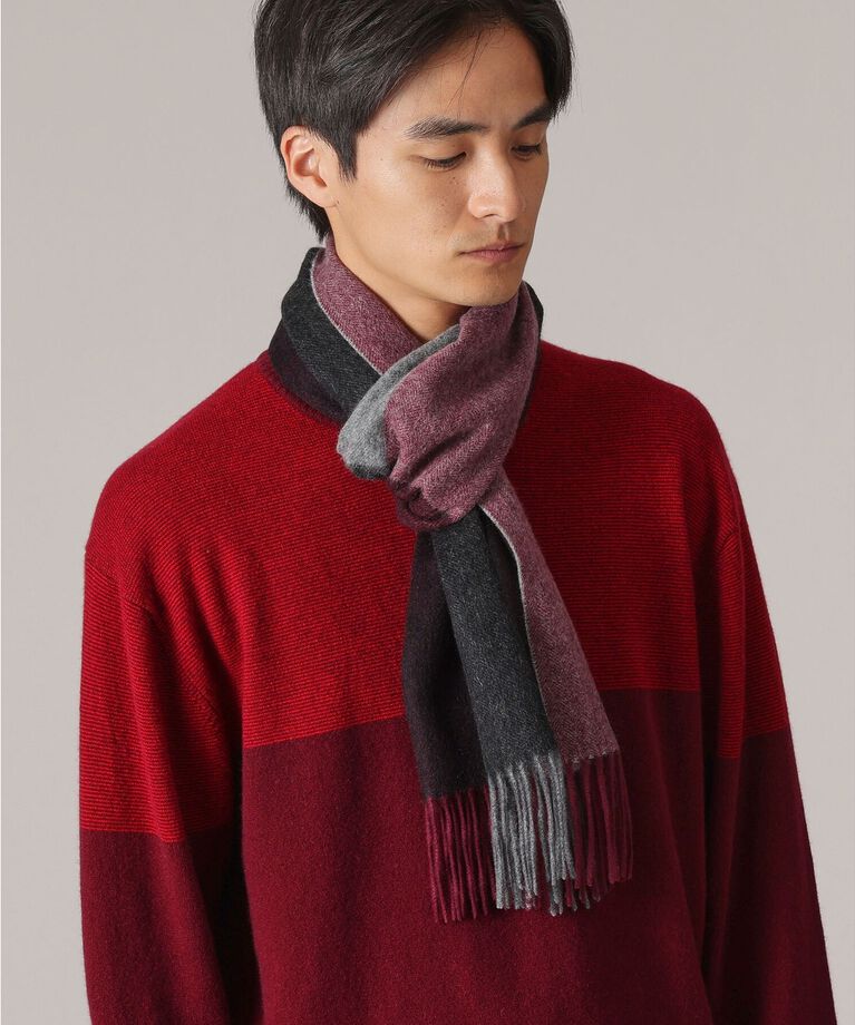 TAKEO KIKUCHI「【洗えるカシミヤ】4面パネル マフラー」|ストール|
