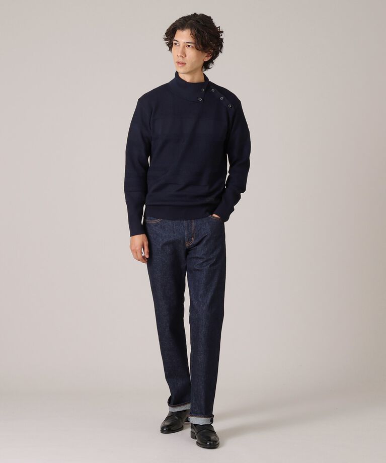 TAKEO KIKUCHI「【Made in JAPAN】ボタン タートルネック ニット」|ニット・セーター|