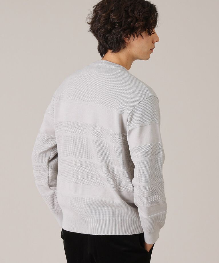TAKEO KIKUCHI「【Made in JAPAN】編地切替 プルオーバーニット」|ニット・セーター|