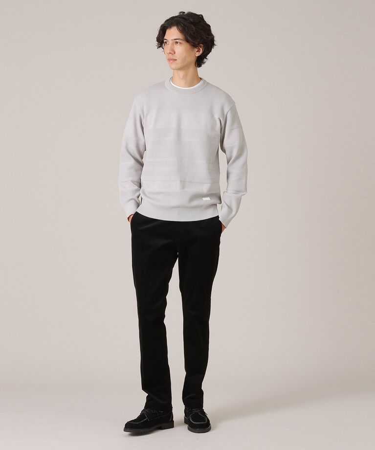 TAKEO KIKUCHI「【Made in JAPAN】編地切替 プルオーバーニット」|ニット・セーター|