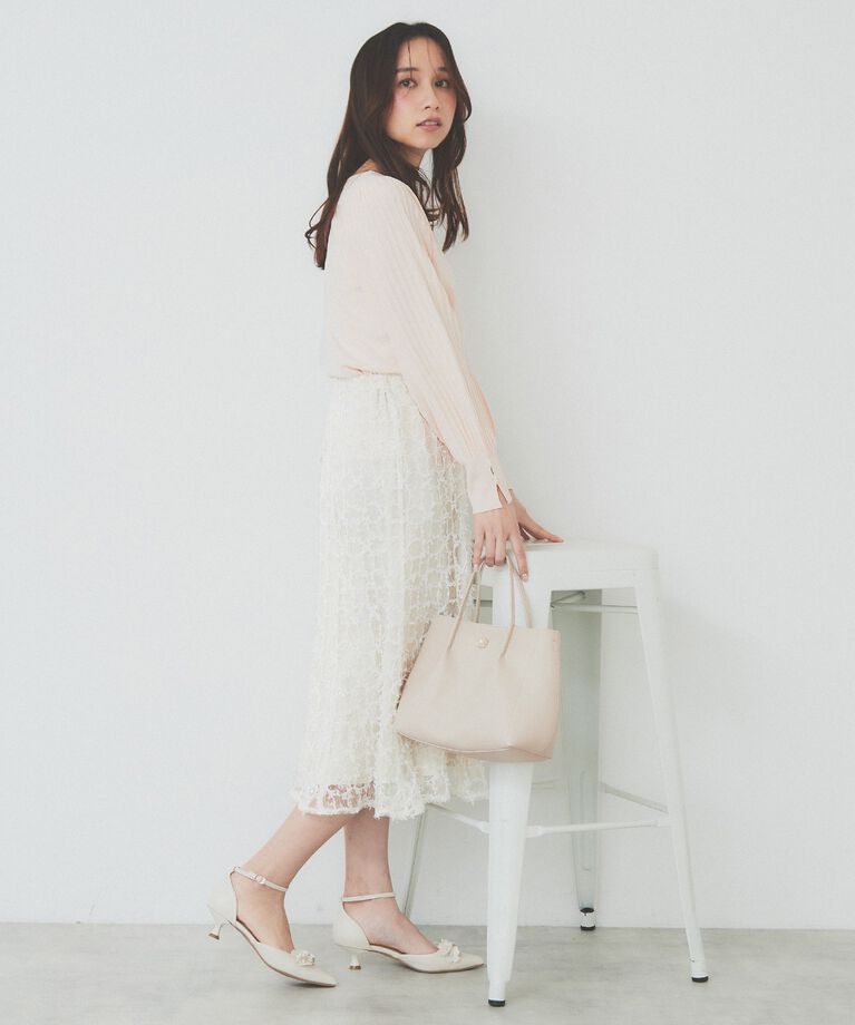 index「フラワーレース刺繍マーメイドスカート【洗濯機洗い可】」|スカート|