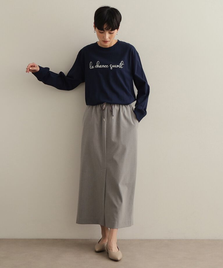 OPAQUE.CLIP「刺繍ロゴトップス【洗濯機洗い可】」|Tシャツ・カットソー|