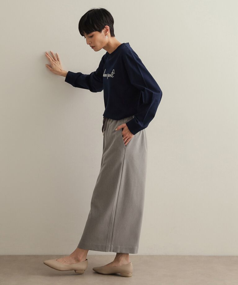 OPAQUE.CLIP「刺繍ロゴトップス【洗濯機洗い可】」|Tシャツ・カットソー|