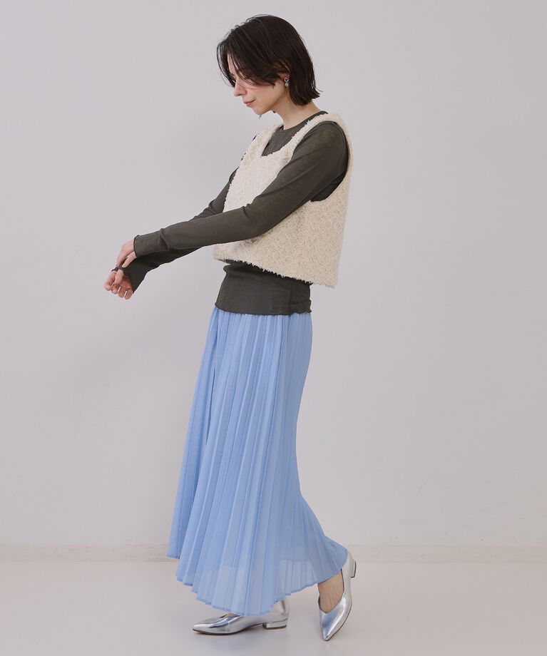 OPAQUE.CLIP「シアーリブカットソー【洗濯機洗い可】」|Tシャツ・カットソー|