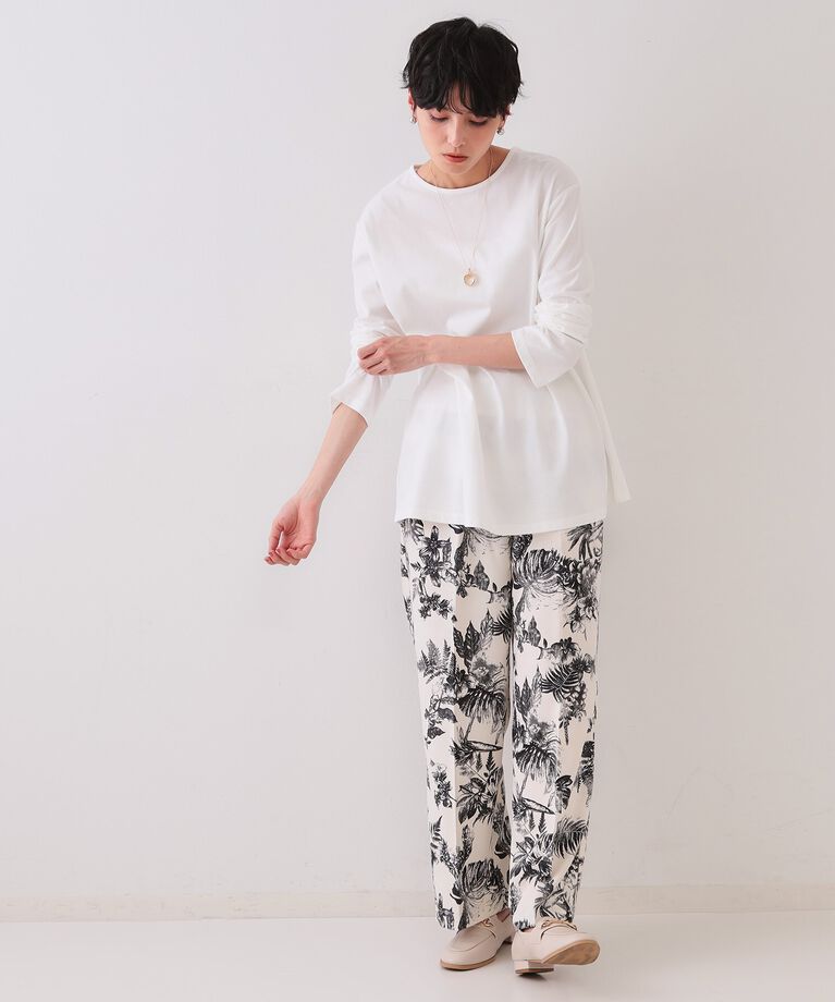 OPAQUE.CLIP「《ツインセット》シャーリングビスチェ×ロングTシャツ【洗濯機洗い可】」|その他|