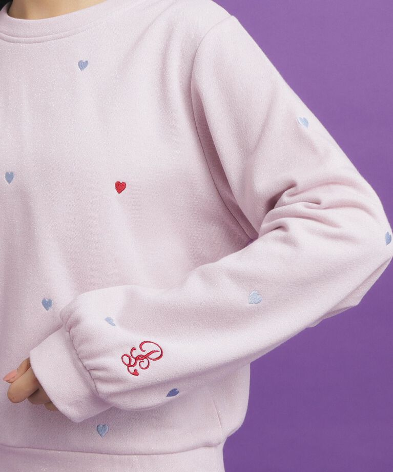 PINK-latte「総 刺繍ラメ裏毛トップス」|その他|