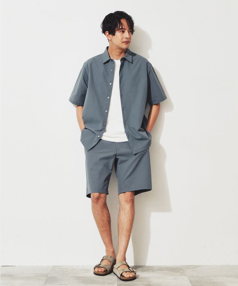 THE SHOP TK「シアサッカーメッシュシャツ」|シャツ・ブラウス|