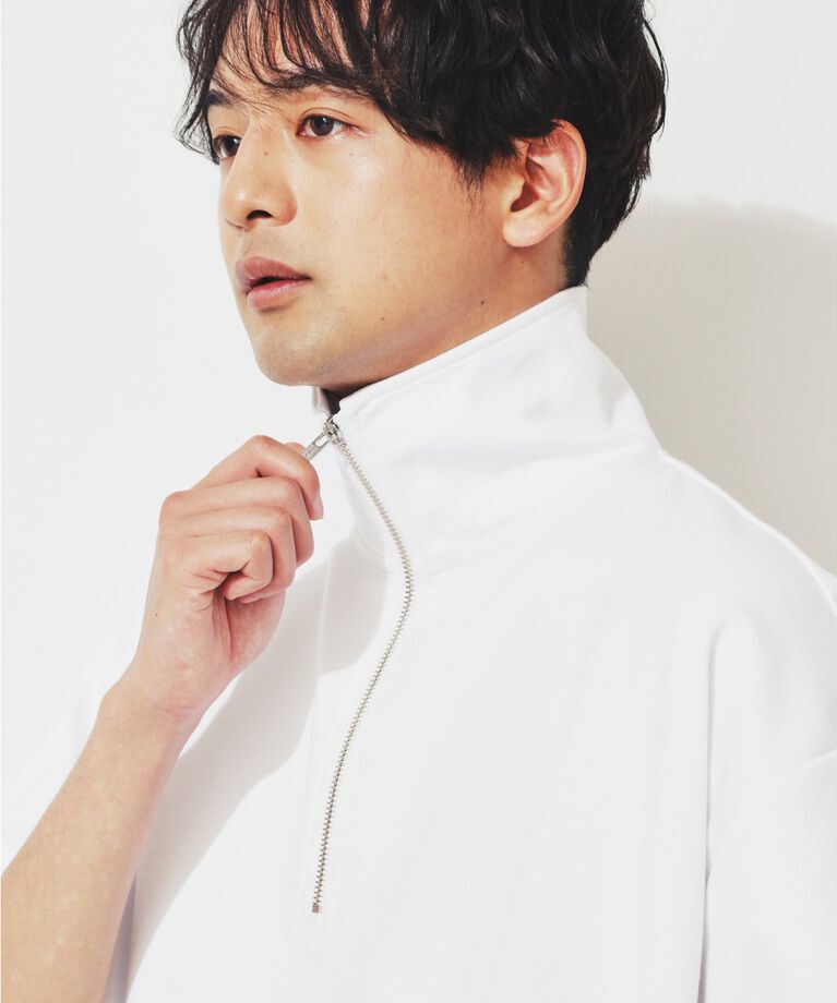 THE SHOP TK「【接触冷感】ポンチハーフジッププルオーバー」|Tシャツ・カットソー|