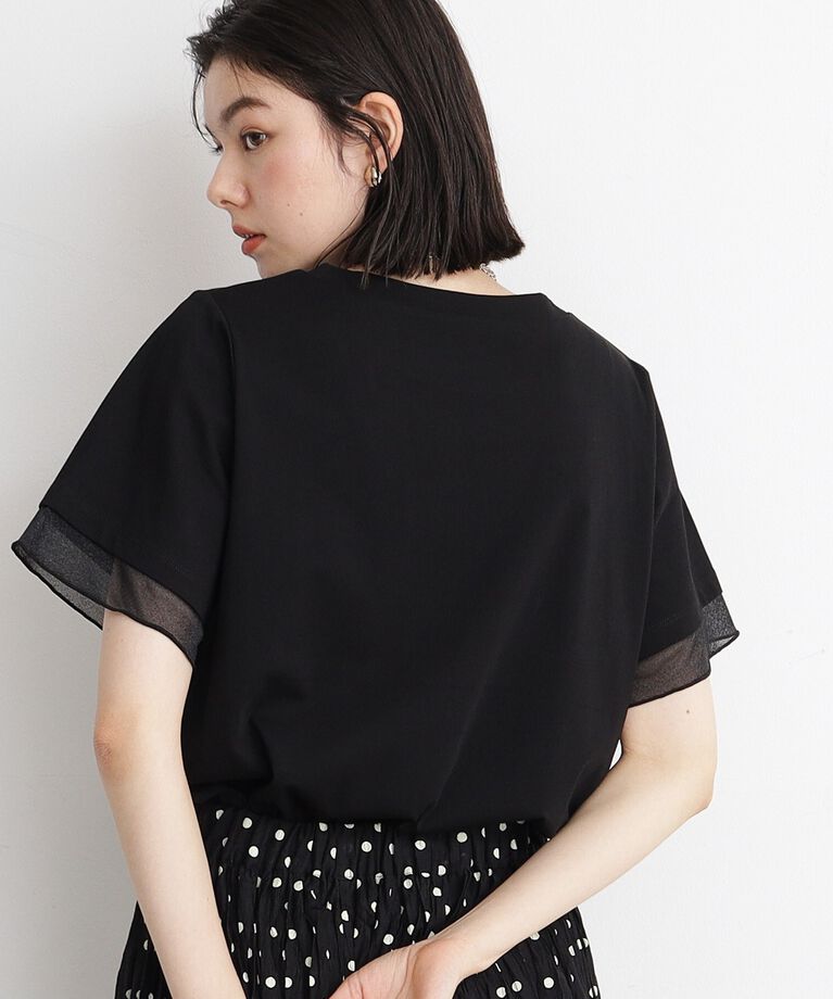 THE SHOP TK「【7.16新色入荷/UV/接触冷感/洗濯OK/毛玉になりにくい】袖シアーTシャツ」|Tシャツ・カットソー|