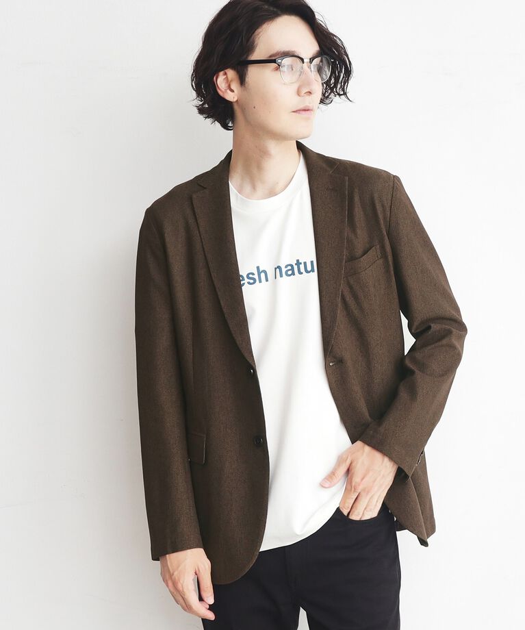 THE SHOP TK「【ヒルナンデス！で紹介】【速乾／通気性◎／セットアップ可】シャリルジャージジャケット」|テーラードジャケット|