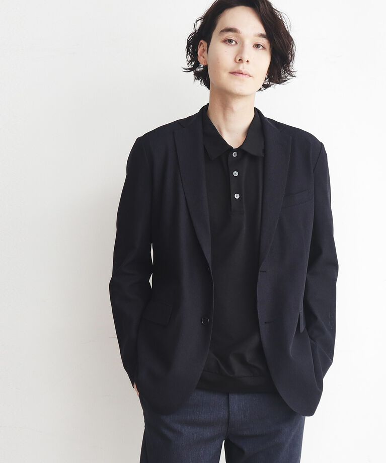 THE SHOP TK「【ヒルナンデス！で紹介】【速乾／通気性◎／セットアップ可】シャリルジャージジャケット」|テーラードジャケット|ﾈｲﾋﾞｰ(094)