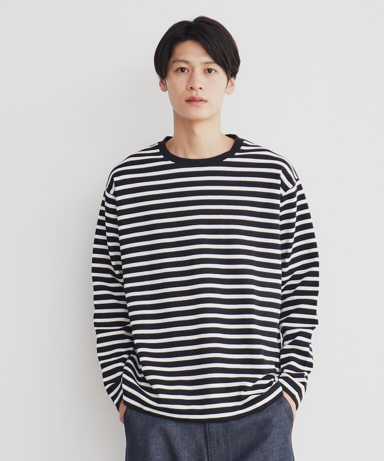 THE SHOP TK「サカリバクルーネック長袖Tシャツ」|Tシャツ・カットソー|ﾌﾞﾗｯｸ(319)