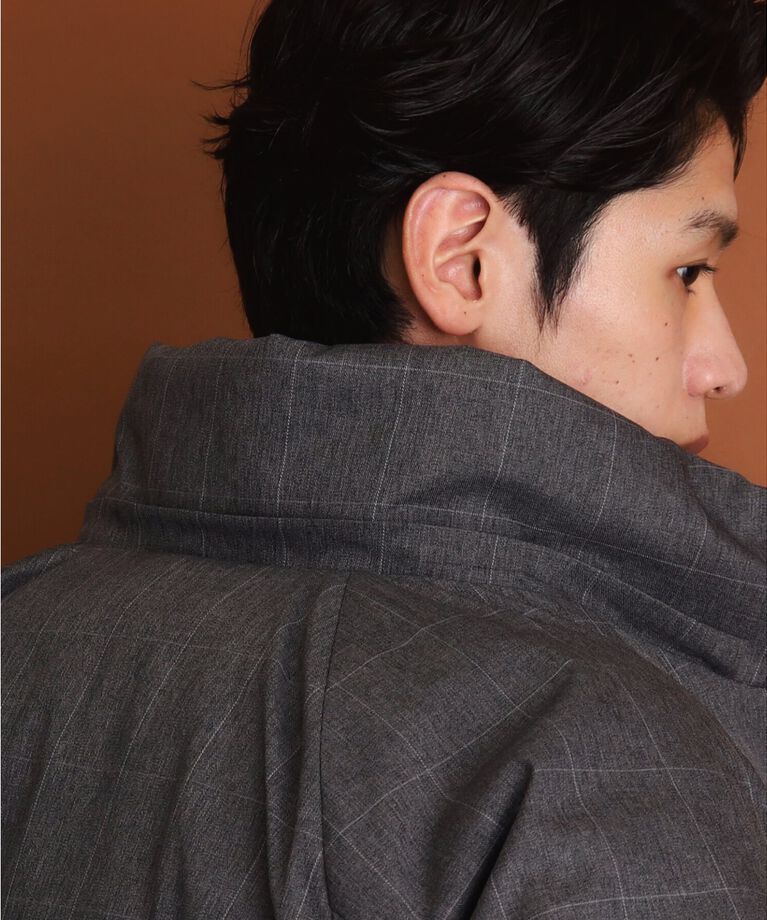 THE SHOP TK「SORONA中綿フードブルゾン 蓄熱／保温／洗える／防風／撥水／ビジネス対応可」|ダウン|