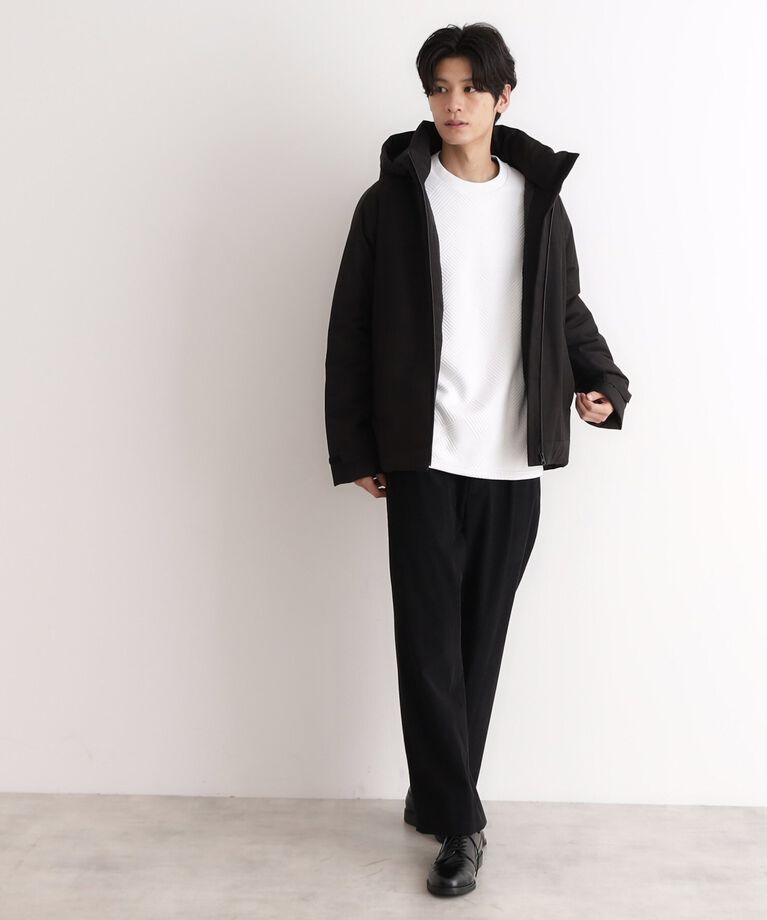 THE SHOP TK「SORONA中綿フードブルゾン 蓄熱／保温／洗える／防風／撥水／ビジネス対応可」|ダウン|