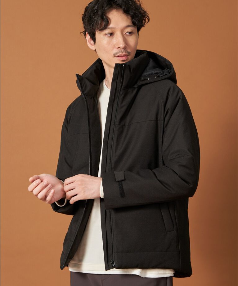 THE SHOP TK「SORONA中綿フードブルゾン 蓄熱／保温／洗える／防風／撥水／ビジネス対応可」|ダウン|
