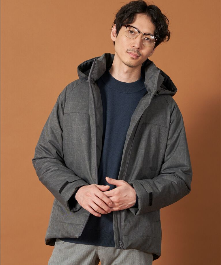 THE SHOP TK「SORONA中綿フードブルゾン 蓄熱／保温／洗える／防風／撥水／ビジネス対応可」|ダウン|