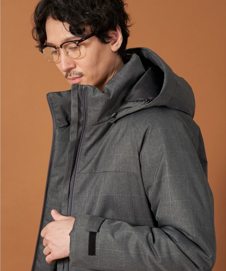 THE SHOP TK「SORONA中綿フードブルゾン 蓄熱／保温／洗える／防風／撥水／ビジネス対応可」|ダウン|